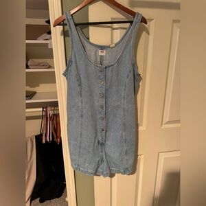 Levi's Blue Denim Overalls Casual Style